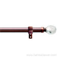 Crystal rose finial curtain rod